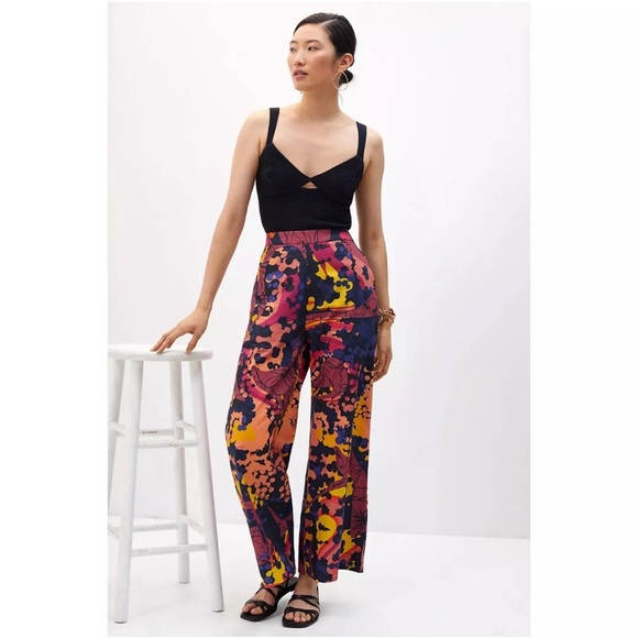 Anthropologie Sunset Wide-Leg Pants by Roopa Pemmaraju Resortwear, size Small - Picture 1 of 12